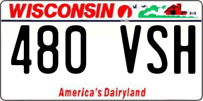 WI license plate 480VSH