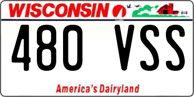 WI license plate 480VSS