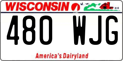 WI license plate 480WJG