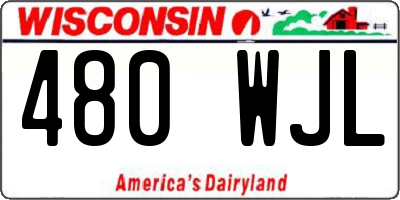 WI license plate 480WJL