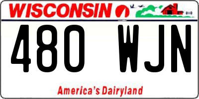 WI license plate 480WJN