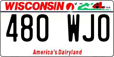 WI license plate 480WJO