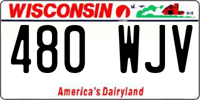 WI license plate 480WJV
