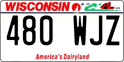 WI license plate 480WJZ