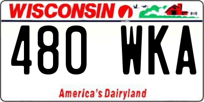 WI license plate 480WKA