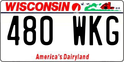 WI license plate 480WKG
