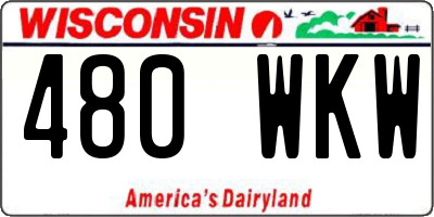 WI license plate 480WKW