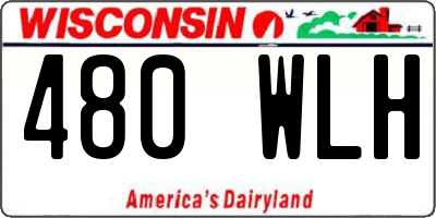 WI license plate 480WLH