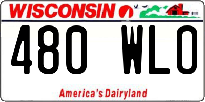 WI license plate 480WLO