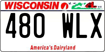 WI license plate 480WLX