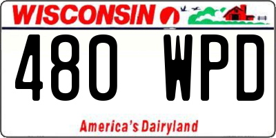 WI license plate 480WPD