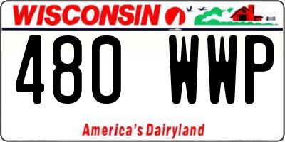 WI license plate 480WWP