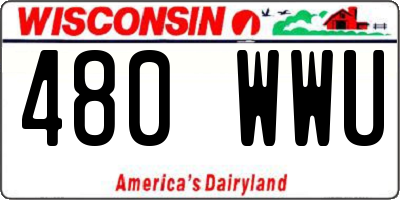 WI license plate 480WWU
