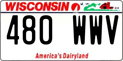 WI license plate 480WWV