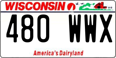 WI license plate 480WWX