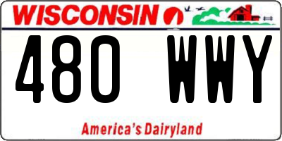WI license plate 480WWY