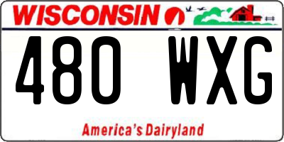 WI license plate 480WXG