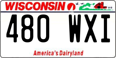 WI license plate 480WXI