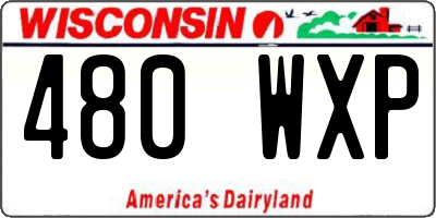 WI license plate 480WXP