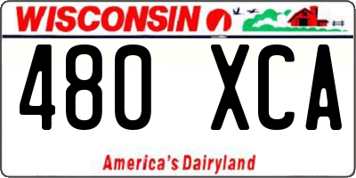WI license plate 480XCA