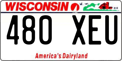 WI license plate 480XEU
