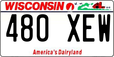 WI license plate 480XEW