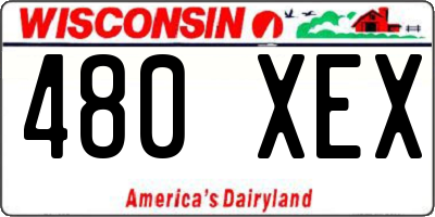 WI license plate 480XEX