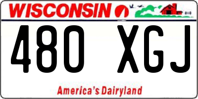 WI license plate 480XGJ