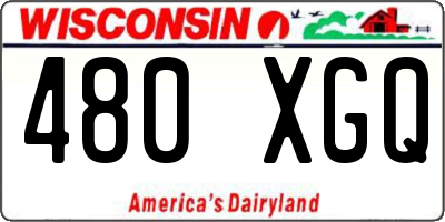 WI license plate 480XGQ