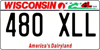 WI license plate 480XLL