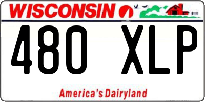 WI license plate 480XLP