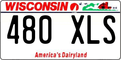 WI license plate 480XLS