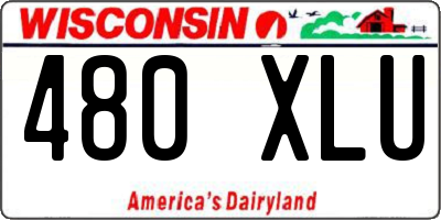 WI license plate 480XLU