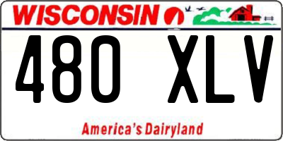 WI license plate 480XLV
