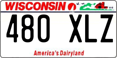 WI license plate 480XLZ