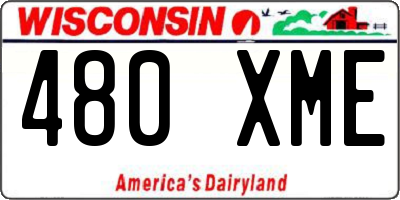 WI license plate 480XME