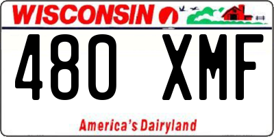 WI license plate 480XMF