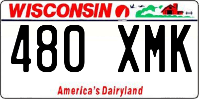 WI license plate 480XMK