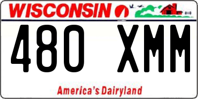 WI license plate 480XMM