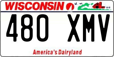 WI license plate 480XMV
