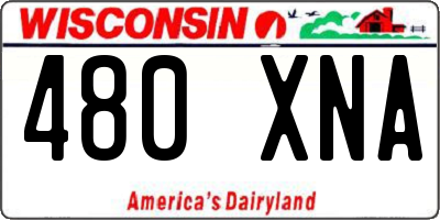 WI license plate 480XNA