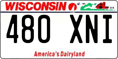 WI license plate 480XNI