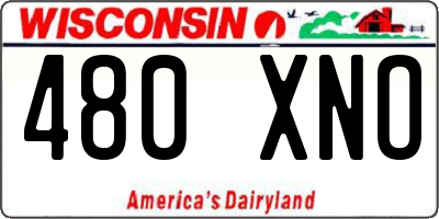 WI license plate 480XNO