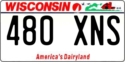 WI license plate 480XNS