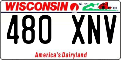 WI license plate 480XNV