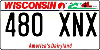 WI license plate 480XNX