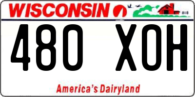 WI license plate 480XOH