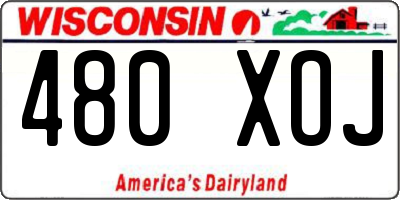 WI license plate 480XOJ