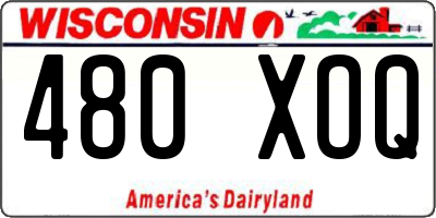 WI license plate 480XOQ