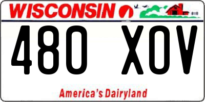 WI license plate 480XOV